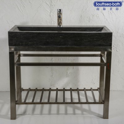 natural stone console sink for bathroom