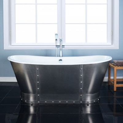 cupc bathtub bathroom bathtub stainless steel skirted cast iron bathtub for sale